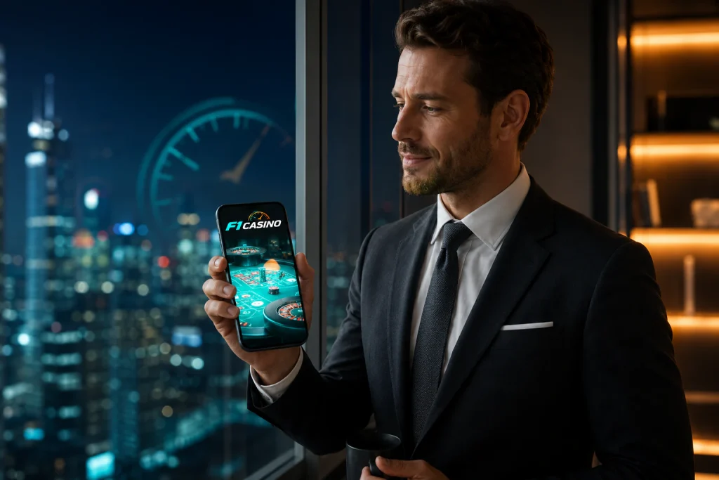 Telefonla iki adımlı doğrulama kodunu giren F1Casino kullanıcısı