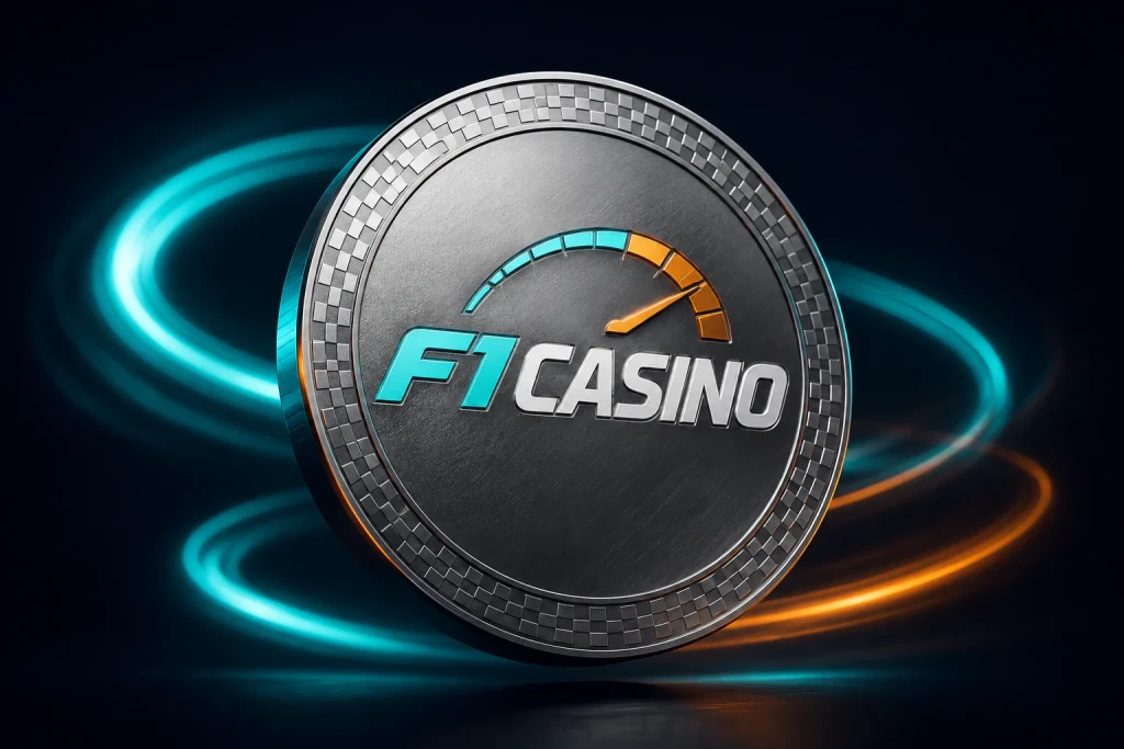 Hız çizgileri arasında metalik casino jetonu
