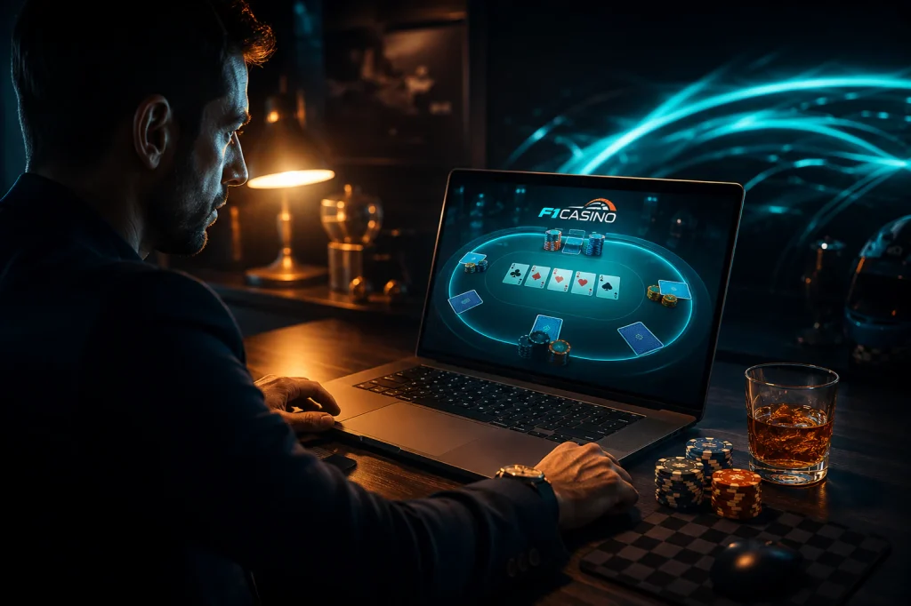 Dizüstü bilgisayarda güçlü F1Casino şifresi oluşturan kullanıcı